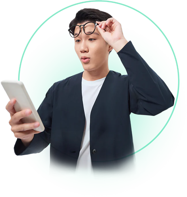 Shopper using Veero virtual frame measurements